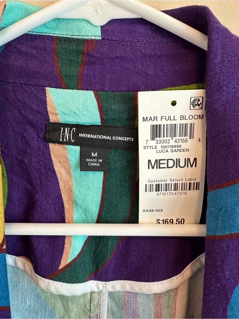 NWT Inc International Concepts Women’s M Duster Jacket Mar Full Bloom Vibrant - Picture 3 of 9